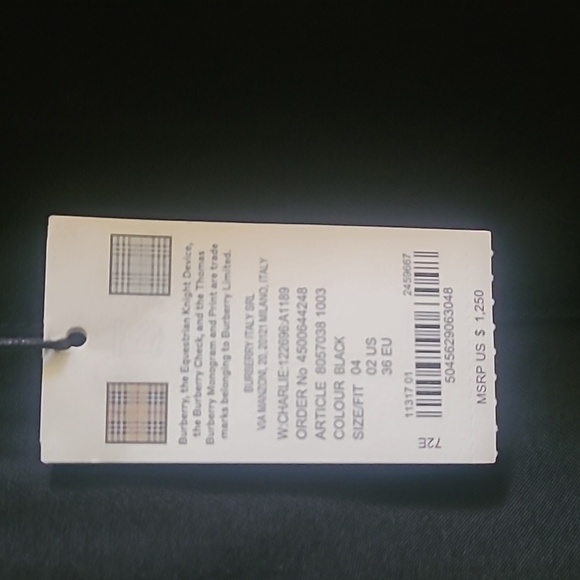 NEW Burberry Slit-Detailed Tailored Trousers, Black, Sz US 2 - Picture 7 of 13
